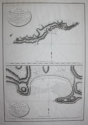 "Plan d'une Partie d'Ile de Maouna, vue par les Fregates Francaises la Boussole et l'Astrolabe en...