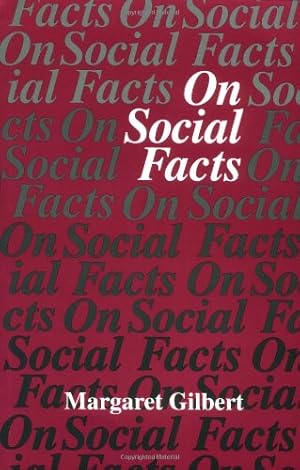 Imagen del vendedor de On Social Facts by Gilbert, Margaret [Paperback ] a la venta por booksXpress