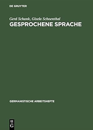 Seller image for Gesprochene Sprache: Eine Einfuhrung in Forschungsansatze Und Analysemethoden [Hardcover ] for sale by booksXpress