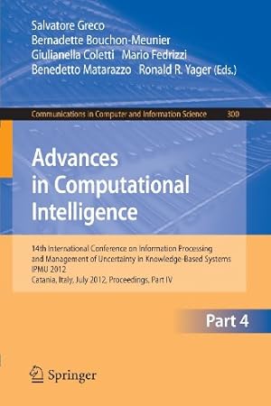 Seller image for Advances in Computational Intelligence, Part IV (Communications in Computer and Information Science) [Paperback ] for sale by booksXpress