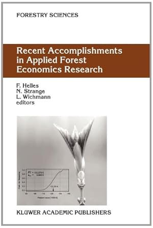 Seller image for Recent Accomplishments in Applied Forest Economics Research (Forestry Sciences) [Paperback ] for sale by booksXpress