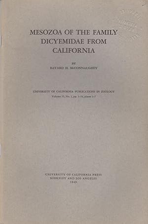 Bild des Verkufers fr Mesozoa of the Family Dicyemidae from California by McConnaughey, Bayard H. zum Verkauf von Robinson Street Books, IOBA