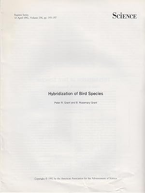 Bild des Verkufers fr Hybridization of Bird Species by Grant, Peter R. and Grant, B. Rosemary zum Verkauf von Robinson Street Books, IOBA