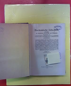 Immagine del venditore per Biochemische Zeitschrift. Beitrge zur chemischen Physiologie und Pathologie. DREIIGSTER BAND venduto da biblion2