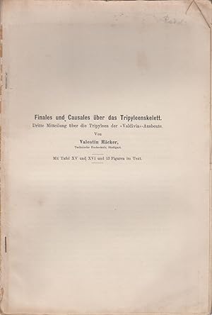 Seller image for Finales und Causales uber das Tripyleenskelett by Hacker, Valentin for sale by Robinson Street Books, IOBA