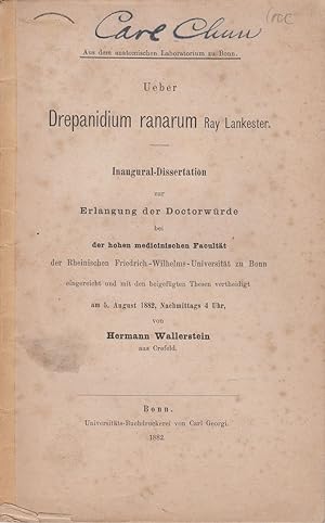 Seller image for Ueber Drepanidium ranarum Ray Lankester by Wallerstein, Hermann for sale by Robinson Street Books, IOBA