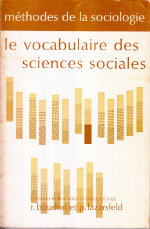 Seller image for Methodes de la Sociologie: Le Vocabulaire des Sciences Sociales by Raymond Boudon and Paul Lazarsfeld for sale by Robinson Street Books, IOBA
