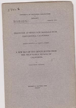 Seller image for (1) Diagnoses of seven new mammals from east-central California; (2) A new bat of the genus Myotis from the high sierra nevada of California by Grinnerll, J.; Storer, T.I.; Grinnell, H.W. for sale by Robinson Street Books, IOBA