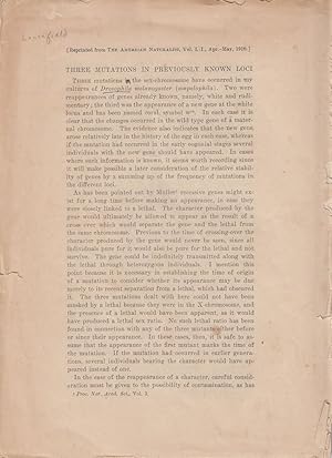 Seller image for Three Mutations in Previously Known Loci by Lancefield, D.E. for sale by Robinson Street Books, IOBA