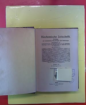 Immagine del venditore per Biochemische Zeitschrift. Beitrge zur chemischen Physiologie und Pathologie. FNFUNDZWANZIGSTERTER BAND venduto da biblion2