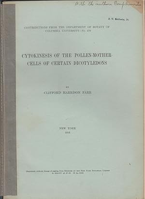 Bild des Verk�ufers f�r Cytokinesis of the Pollen-Mother-Cells of Certain Dicotyledons by Farr, Clifford Harrison zum Verkauf von Robinson Street Books, IOBA