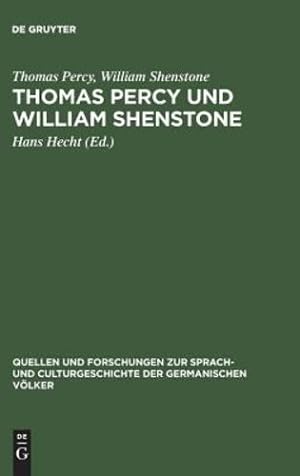 Seller image for Thomas Percy und William Shenstone (Quellen Und Forschungen Zur Sprach- Und Culturgeschichte der) [Hardcover ] for sale by booksXpress