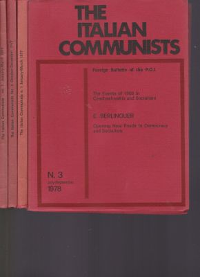 The Italian Communists, Foreign Bulletin of the P.C.I., 4 Issues 1977-78 by The Italian Communists