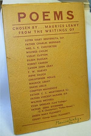 Seller image for Poems (A Miniature Anthology) February 1937 chosen by Maurice Leahy by Leahy, Maurice chosen by edited by Louis C. Keyes for sale by Robinson Street Books, IOBA