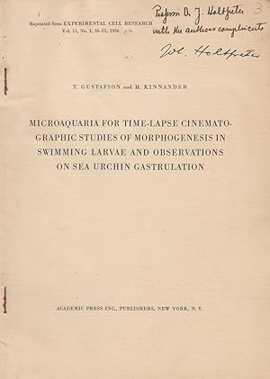 Seller image for Microaquaria For Time-Lapse Cinematographic Studies Of Morphogenesis In Swimming Larvae And Observations On Sea Urchin Gastrulation by Gustafson, T., Kinnander, H. for sale by Robinson Street Books, IOBA