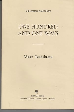 Imagen del vendedor de One Hundred and One Ways by Yoshikawa, Mako a la venta por Robinson Street Books, IOBA