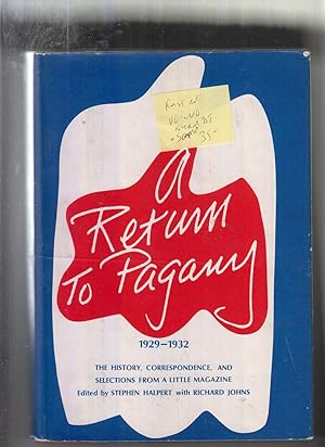 A Return to Pagany by Halpert, Stephen, Richard Jones