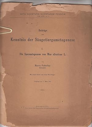 Seller image for Beitrage zur Kenntnis der Saugetierametogenese, I. Die Spermatogenese von Mus Silvaticus L. by Federley, Harry for sale by Robinson Street Books, IOBA