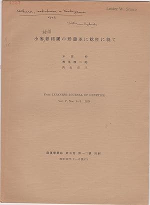 Seller image for Notes on Specieshybrids of Triticum by Kihara, Hitoshi; Sh. Wakakuwa; I. Nishiyama for sale by Robinson Street Books, IOBA