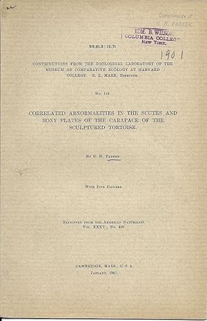 Correlated Abnormalities in the Scutes and Bony Plates of the Carapace of the Sculptured Tortoise...