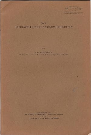 Die Spielweite der Innerensekretion by Gudernatsch, F.