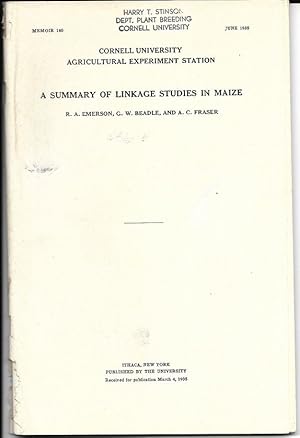 Imagen del vendedor de A Summary of Linkage Studies in Maize by Emerson, R. A.; Beadle, G. W.; Fraser, A. C. a la venta por Robinson Street Books, IOBA