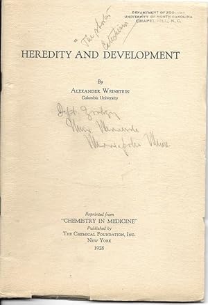 Heredity and Development by Weinstein, Alexander