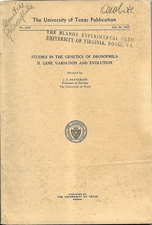 Studies in the Genetics of Drosophila, II. Gene Variation and Evolution by Patterson, J. T.