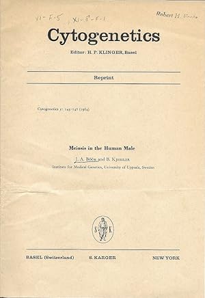 Image du vendeur pour Meiosis in the Human Male by Book, J. A.; Kjessler, B. mis en vente par Robinson Street Books, IOBA
