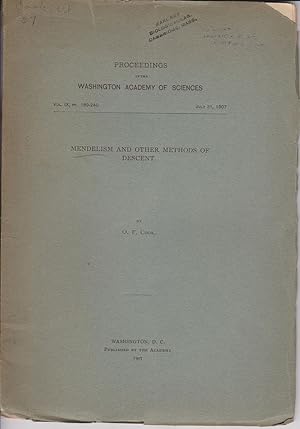 Mendelism and Other Methods of Descent by Cook, O. F.