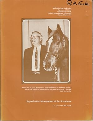 Seller image for Reproductive Management of the Broodmare by Voss, J.L.; B.W. Pickett for sale by Robinson Street Books, IOBA