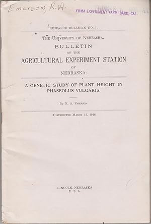 A Genetic Study of Plant Height in Phaseolus vulgaris by Emerson, R.A.
