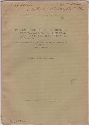 Pollen development in Hybrids of Oenothera lata x O. lamarckiana, and its relation to mutation by...