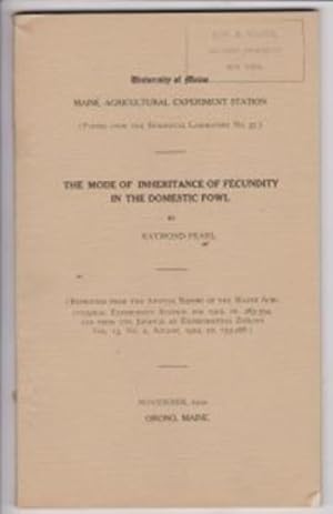 Bild des Verkufers fr The Model of Inheritance of Fecundity in the Domestic Fowl zum Verkauf von Robinson Street Books, IOBA