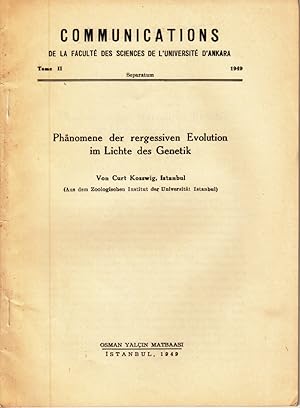 Seller image for Phanomene der rergessiven Evolution im Lichte des Genetik by Kosswig, Curt for sale by Robinson Street Books, IOBA