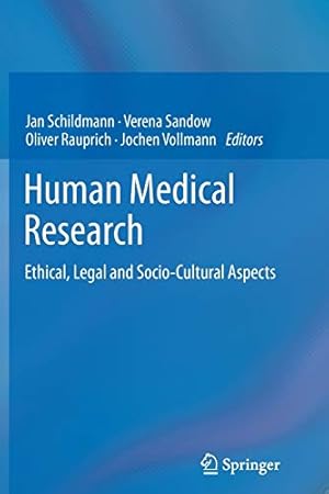 Seller image for Human Medical Research: Ethical, Legal and Socio-Cultural Aspects [Paperback ] for sale by booksXpress