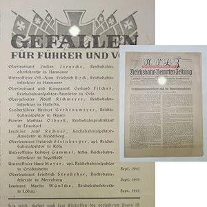 Imagen del vendedor de Reichsbahn-Beamten-Zeitung. Folge 22-24 vom 14. Dezember 1941, 10. Jahrgang * Stempel "Sammlung E b e n b  c k " (= Mnchner Blutordenstrger) a la venta por Galerie fr gegenstndliche Kunst