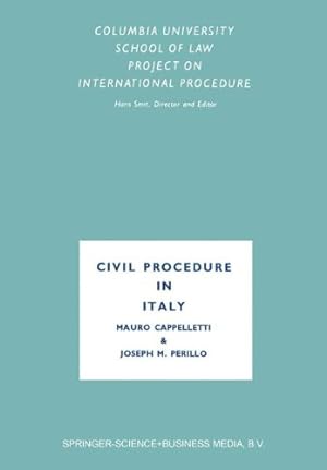 Seller image for Civil Procedure in Italy by Cappelletti, Mauro [Paperback ] for sale by booksXpress