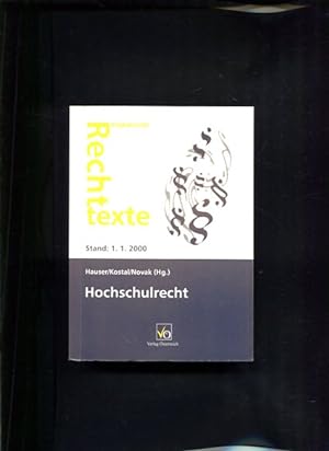 Immagine del venditore per Hochschulrecht Sammlung Rechttexte venduto da Antiquariat Buchkauz