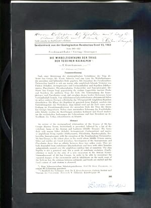 Bild des Verkufers fr Die Wirbeltierfauna der Trias der Tessiner Kalkalpen zum Verkauf von Antiquariat Buchkauz