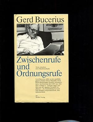 Bild des Verkufers fr Zwischenrufe und Ordnungsrufe - Zu Fragen der Zeit. zum Verkauf von Antiquariat Buchkauz