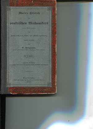 Bild des Verkufers fr Morin's Hilfsbuch des praktischen Mechanikers zum Gebrauch von Artillerieofficieren, Civil- und Militringenieuren. zum Verkauf von Antiquariat Buchkauz