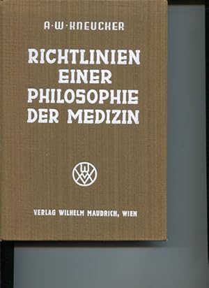 Bild des Verkufers fr Richtlinien einer Philosophie der Medizin. zum Verkauf von Antiquariat Buchkauz