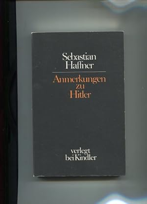 Bild des Verkufers fr Anmerkungen zu Hitler. zum Verkauf von Antiquariat Buchkauz