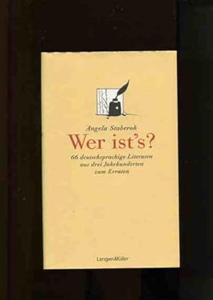 Seller image for Wer ist's ? - 66 deutschsprachige Literatinnen und Literaten zum Erraten. for sale by Antiquariat Buchkauz