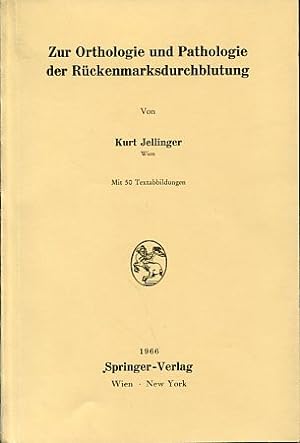 Imagen del vendedor de Zur Orthologie und Pathologie der Rckenmarksdurchblutung. a la venta por Antiquariat Buchkauz