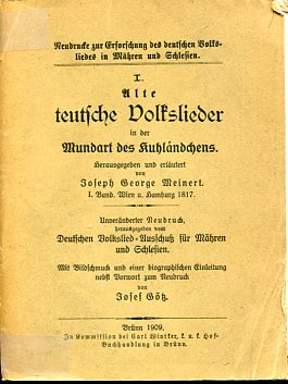 Alte teutsche Volkslieder, in der Mundart des Kuhländchens