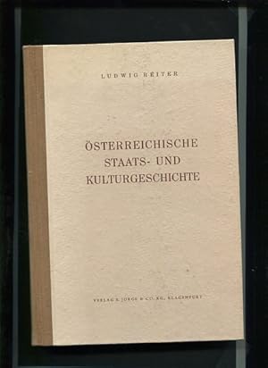 Immagine del venditore per sterreichische Staats- und Kulturgeschichte. venduto da Antiquariat Buchkauz