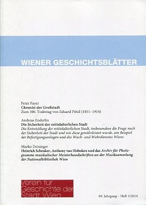 Bild des Verkufers fr Wiener Geschichtsbltter - 69.Jahrgang, Heft 3/2014. Chronist der Grostadt u.a. zum Verkauf von Antiquariat Buchkauz