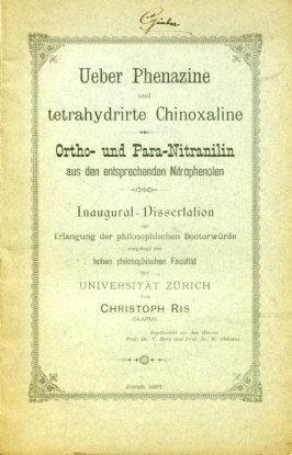 Ueber Phenazine und tetrahydrirte Chinoxaline - Ortho- und Para- Nitranilin. Inaugural-Dissertati...